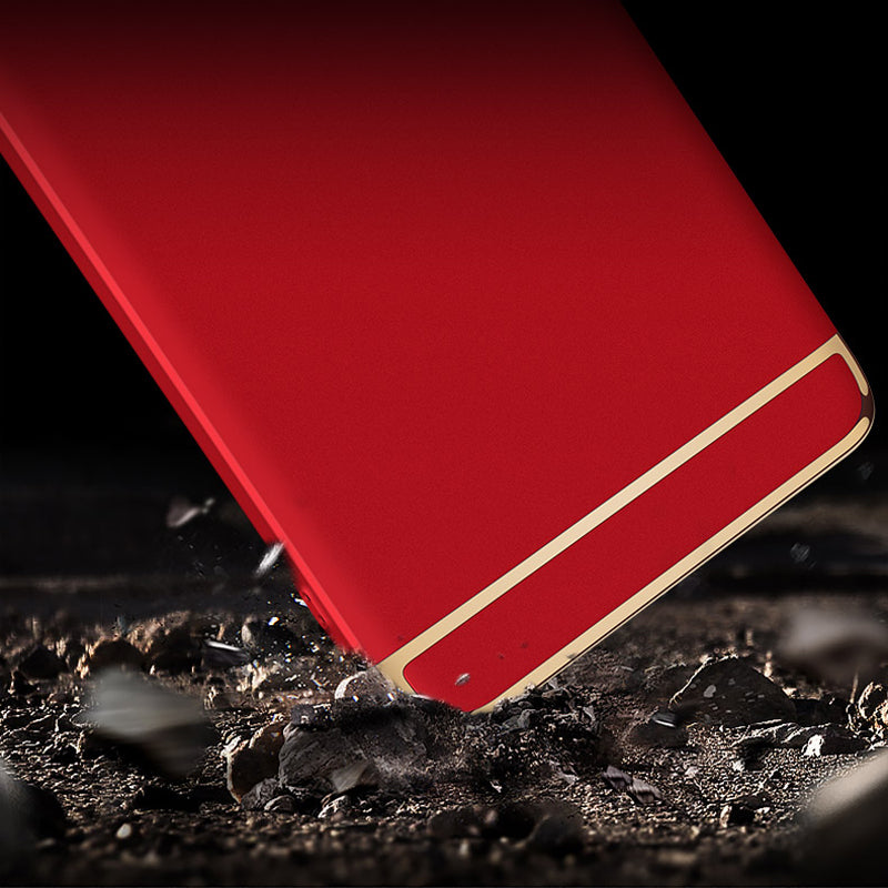 Bakeey Ultra-thin 3 in 1 Plating Frame Splicing PC Hard Protective Case For OnePlus 6