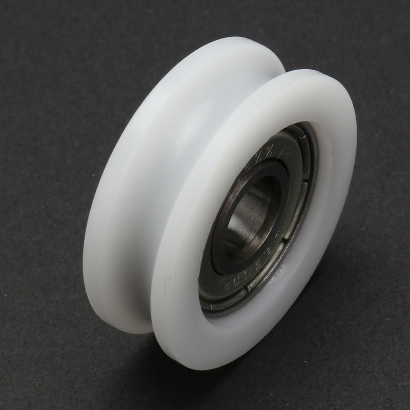 30x8mm U Ball Bearing Guide Pulley POM Embedded 608 Groove