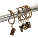 40pcs Metal Window Bathroom Curtain Clips Rings Pole Rod Voile Drapery 32mm Inner Diameter