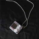 Vintage Titanium Steel Game Console Pendant Necklace Classic Mini Arcade Games Necklace