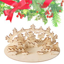 Loskii JM01692 DIY Christmas Wooden Toy Xmas Funny Party Desktop Decorations Christmas Wooden Ornaments