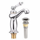 Modern Brass Finish Carving Single Handle Bathroom Kitchen Sink Faucet Mix Tap