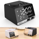 LED Display Dual Alarm Clock Dual Units Wireless bluetooth Speaker FM Radio USB Port Bass Speaker