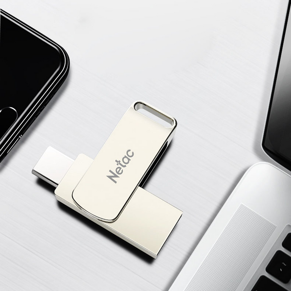 Netac Type-C USB-C USB 3.0 64GB 98M/s High Speed OTG Flash Drive Pen Drive For Smart Phone Tablet Laptop MacBook Speaker TV