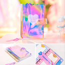 Spiral Notebook Planner Organizer Dividers Agenda Weekly Personal Travel Diary Journal Laser Transparent Rainbow Note Books