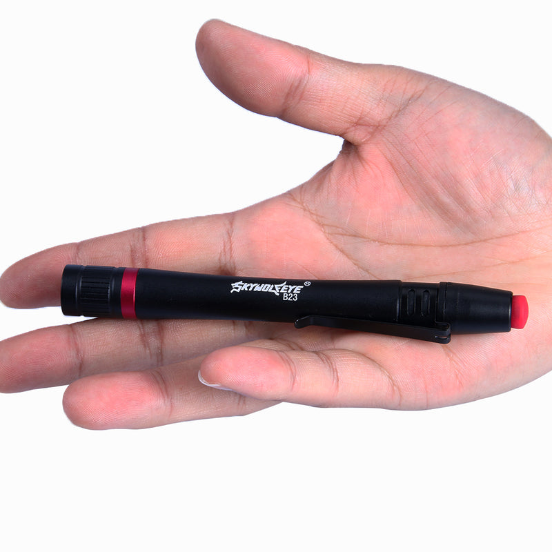 Skywolfeye B23 2Modes LED Flashlight Pen AAA  Work Light Camping Hunting Emergency Lamp