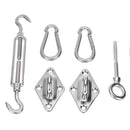 6Pcs Stainless Steel Sun Shade Sail Accessories Fixing Fittings Kit Patio Garden Canopy Tools Replacement Accessories