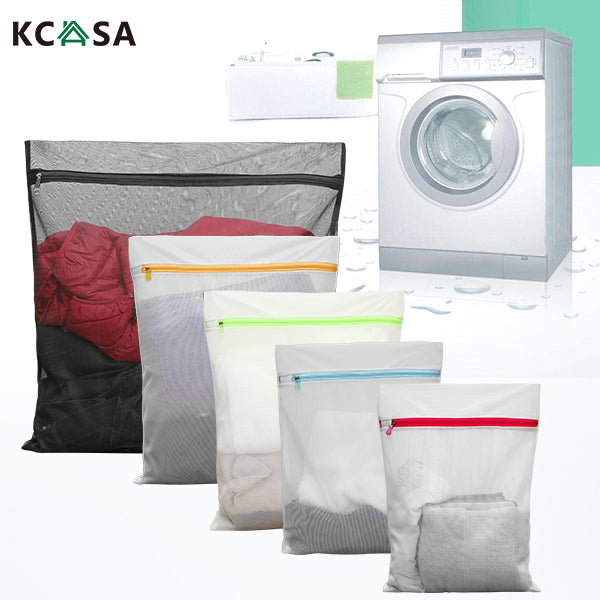 KCASA KC-LB460 5pcs Mesh Laundry Bags Travel Storage Packing Wash Clothes Pouch Luggage Organizer