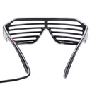 Smart Remote Control EL Glasses EL Wire Fashion Neon LED Light Up Shutter Shaped Glasses Rave DJ Bright Costume Party