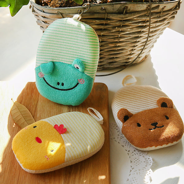 KCASA KC-BT223 Baby Shower Ball Baby Bath Sponge Children's Cartoon Creative Cotton Linen Bath Towel