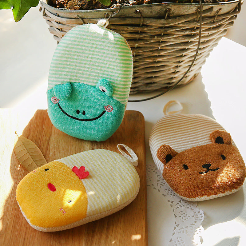 KCASA KC-BT223 Baby Shower Ball Baby Bath Sponge Children's Cartoon Creative Cotton Linen Bath Towel