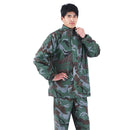 Camouflage Adult Raincoat Suit Poncho Motorcycle Hiking Rainwear Outdoor Tops+Pants