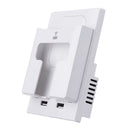 MoesHouse Wall Socket Electric Qi Wireless Charger 5W Dual USB Port Mobile Phone Holder EU/UK Style
