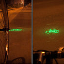 VIAN Loud Speaker 3 Colors Laser Bicycle Light Safety Warning IP64 Waterproof 42g USB Charging
