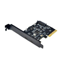 ITHOO PCE2TYC-A31 USB3.1 Dual Type-C SSD PCI-E Expansion Card with 15PIN Power Interface 10Gbps for Desktop Computer