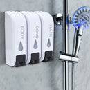 3x 350mL Wall Mounted Bathroom Soap Dispenser Shower Body Lotion Shampoo Liquid Storage Bottle