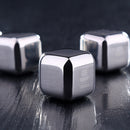 8Pcs Stainless Steel Chilling Whisky Stone Reusable Ice Cube Rock for Wine Drinks Beverage