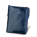 IPRee Men's Vintage RFID Blocking Wallet Genuine Leather ID Card Holder Coin Pocket Purse