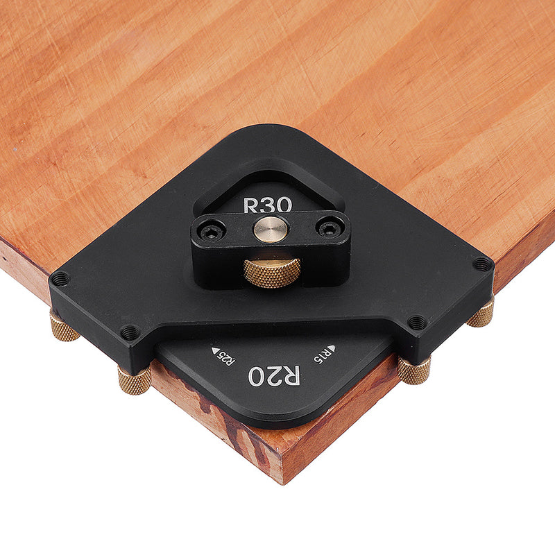 Aluminum Alloy 4 In 1 Router Table Corner Jig Radius Template R15 R20 R25 R30 Woodworking Quick Router Corner Radius Jig