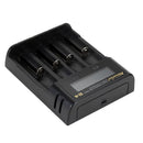 Alonefire D4  4slots 2A LCD Screen Display Smart Charger for 18650 26650 21700 Universal Battery USB Charging AA AAA Intelligent Fast Charger