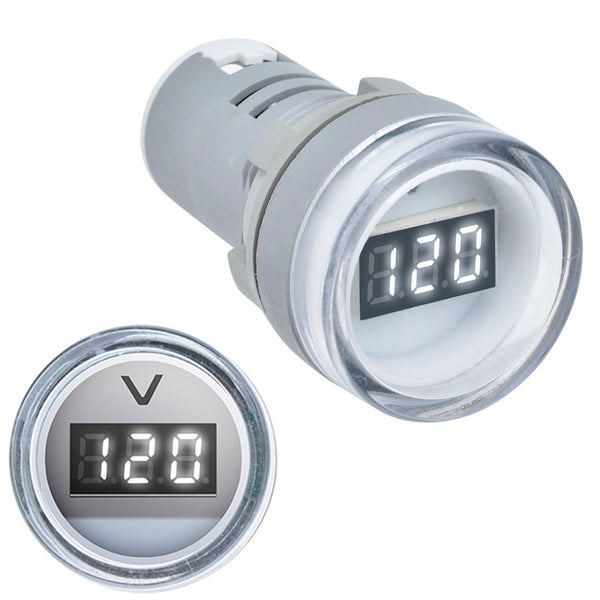 10pcs White 22MM AD16 AD16-22DSV Type AC 60-500V Mini Voltage Meter LED Digital Display AC Voltmeter Indicator Light/Pilot Lamp 110V 220V