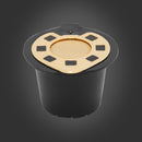 3Pcs/Set Gold Chrome Plating Refillable Coffee Capsule Cup Reusable Coffee Pods w/ Spoon Brush for Nescafe Dolce Gusto Brewer
