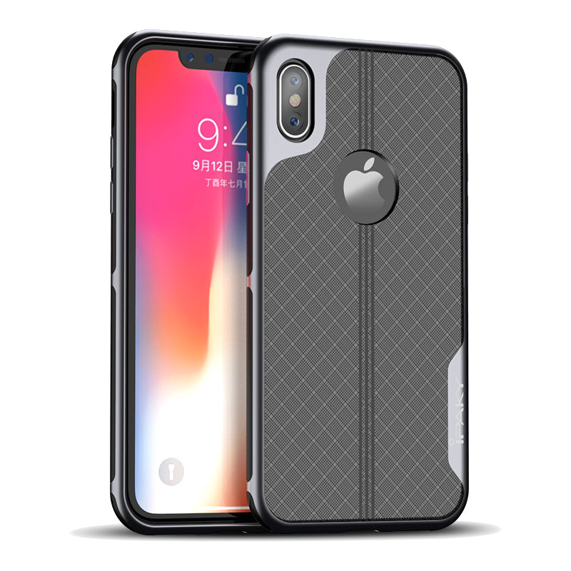 iPaky Plating Anti Fingerprint Protective Case For iPhone X Drop Resistant Heat Dissipation Hard PC