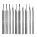 Drillpro 10pcs 1mm HRC58 3 Flutes End Mill Cutter Tungsten Carbide CNC Milling Cutter Tool for Aluminum