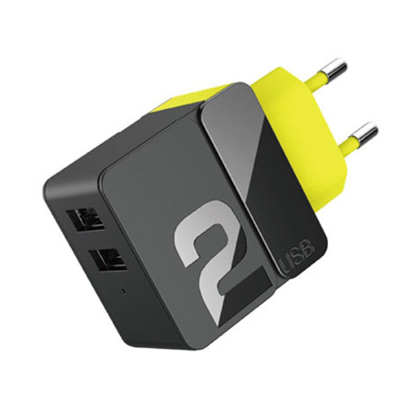 ROCK EU Plug 2.4A Fast Charging Dual USB Port Travel Home Wall Charger Adapter For iPhone X XS Oneplus 7 HUAWEI P30 XIAOMI MI9 S10 S10+