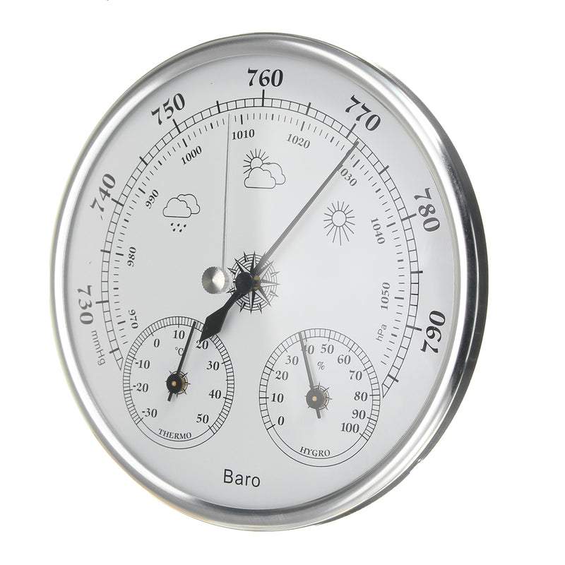 130mm 970~1040hPa Wall Hanging Weather Station Thermometer Barometer Hygrometer