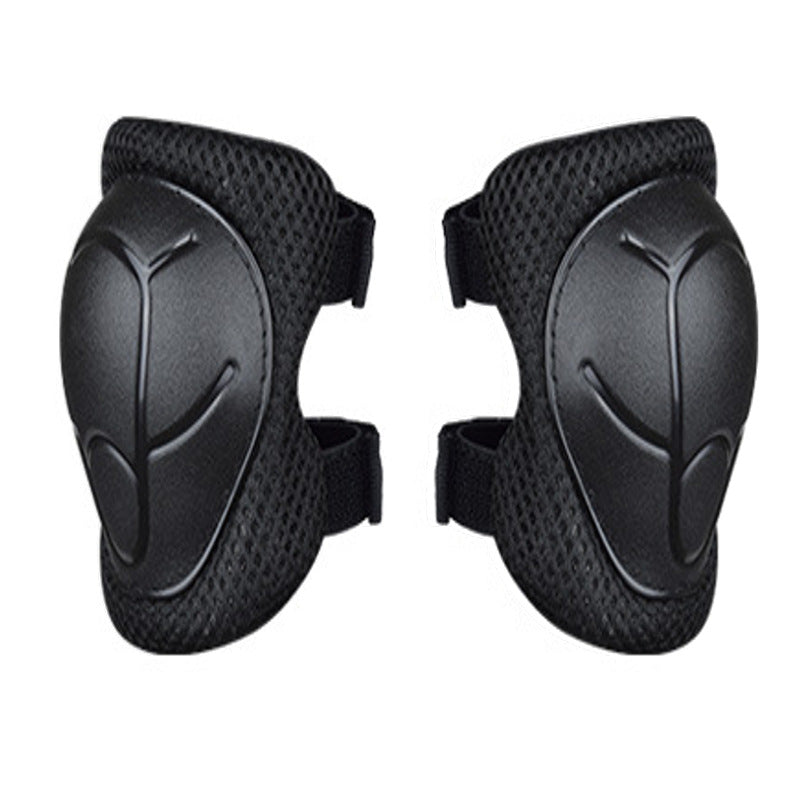 Children's Skating Riding Safety Protective Helmet Protective Gear Wrist Guards Elbow Knee Pads Rock Climbing 7 Sets Black