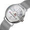 TOMORO TMR1019 Unique Design Men Wrist Watch Stainless Steel Strap Calendar Quartz Watch