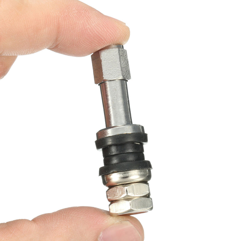 4X Universal TR43E Metal Clamp-in Tubeless Tyre Tire Wheel Schrader Valve