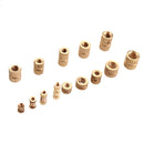 Suleve MXBN5 400Pcs M2/M3/M4/M5 Knurled Brass Round Female Thread Knurled Nuts Round Insert Embedment Nut Assortment Set