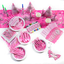 16Pcs Children's Birthday Party Supplies Kids Napkin Banner Tableware Decorations