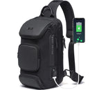 BANGE BG-7086 8L USB Anti Theft Chest Bag Oxford Cloth Men Shoulder Bag Travel Crossbody Bag