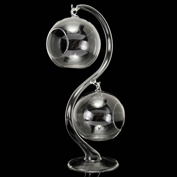 DIY Micro Landscape Hanging Ball Shape Glass Plant Vase Home Garden Party Decoration