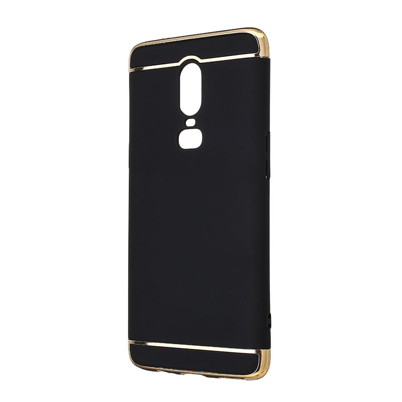 Bakeey Ultra-thin 3 in 1 Plating Frame Splicing PC Hard Protective Case For OnePlus 6