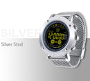 EX19 Smart Bracelet Metal Case Full View Luminous Dial Pedometer Stopwatch Fitness Band Water Resistant Long Standby