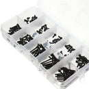 Suleve M2CH1 M2 Carbon Steel Allen Bolt 3-20mm Hex Socket Cap Screw Metric Assortment Kit 200Pcs