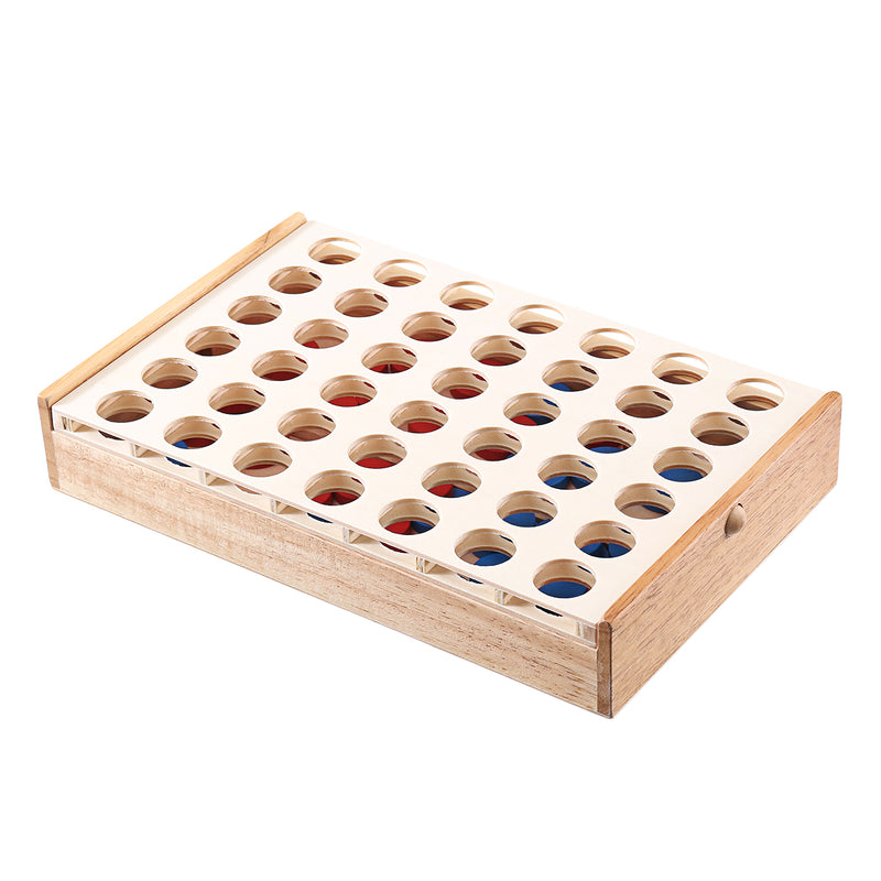 Connect Four 4 In A Row Indoor Family Party Game Rubber Wooden Toys Kids Educational Toys Gift