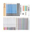 H&B HB-CBPB051 51pcs Art Stationery Suit Painting Pencil Set Sketch Colored Pencils Painting Water Soluble Coloured Lead Art Supplies