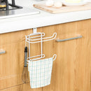 Bathroom Kitchen Hanging Organizer Iron 2 Layers Toilet Roll Paper Home Hooks Shelf Towel Holder