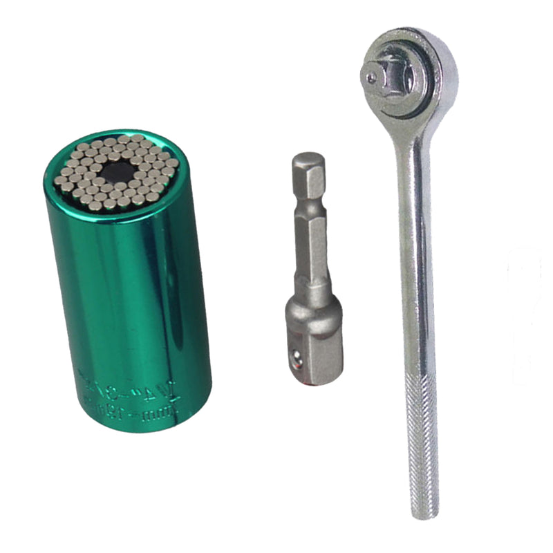 Universal Socket 3pcs 7-19mm Multi-Function Gator Socket Adapter Magical Grip Wrench Adapter Set