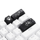 Five-sided Dyesub PBT OEM Profile Yellow Dog Shark Space Bar 6.25u Novelty Keycap + ESC Enter Keycaps