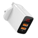 Baseus Mirror Lake Dual USB QC Digital Display Quick UK Charger for iPhone 11 Pro XR X
