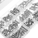 Suleve M5SH2 150Pcs M5 Stainless Steel 6-30mm Hex Socket Button Head Screw Allen Bolt Assortment Kit
