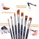 Bianyo 12Pcs Different Shape Nylon Hair Watercolor Paint Brush Set Student Drawing Art Supplies