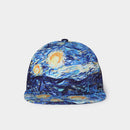 NUZADA Cotton Baseball Cap Flat Brim Hat Hip-Hop Graffiti Men Women Adjustable Bike Cycling Bicycle