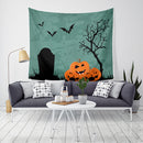 Loskii LWG5 Christmas Tapestry Pumpkin Print Wall Hanging Tapestry Art Home Decor Christmas Decorations For Home